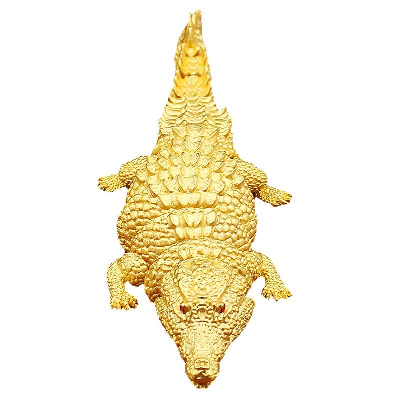 모래 금 손잡이 악어 가동 조인트 티 시트 장식 크리에이티브 악어 놀이 공예 금속 장신구