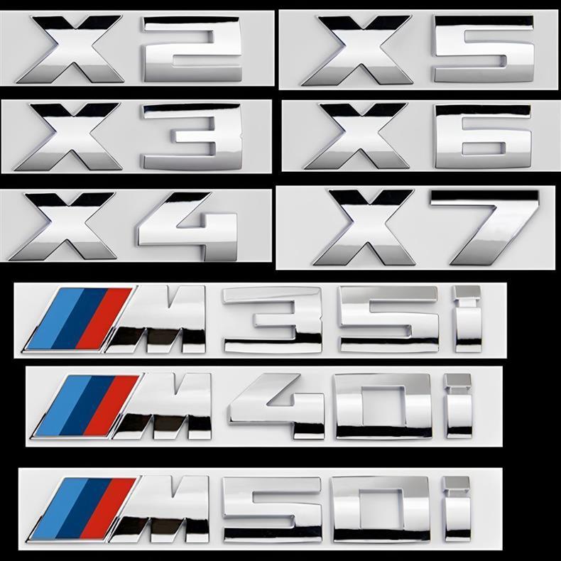 Suitable for BMW X2M35i, X3M40i, X4M40i, X5M40i, X6M50i, and X7M60i car emblems and lettering
