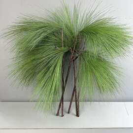 仿真松树枝马尾松仿真绿植3叉华山松绿色松针柳絮水竹叶婚庆软装