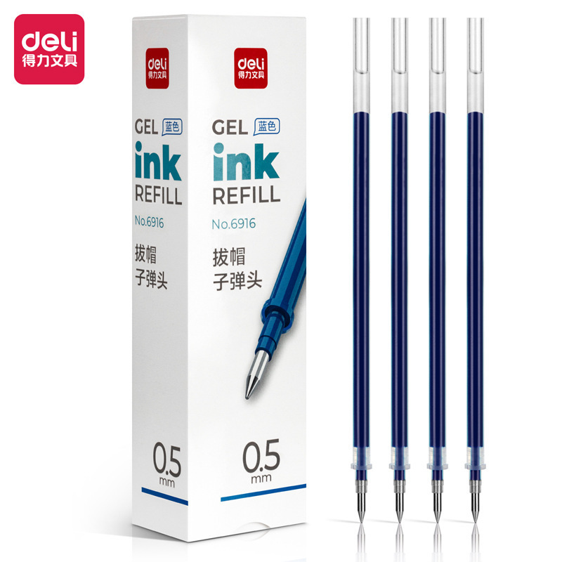 デリ 6916 リフィルオフィス 0.5 ミリメートル黒赤青弾丸ペンゲルペンリフィル文具卸売|undefined