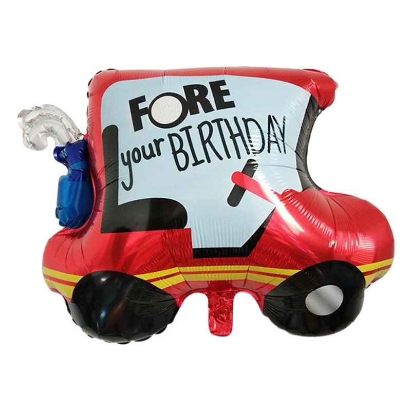 Nuevo Vehículo de dibujos animados coche globo de aluminio Feliz cumpleaños lugar decoración globo niños fiesta globo