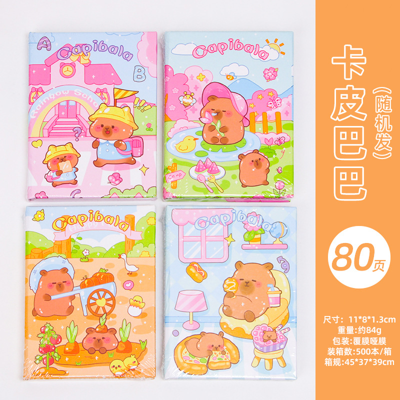 Cuaderno de notas creativo A7 Capibara personalizado dibujos animados Dolphin bolsillo especial para estudiantes de primaria mini cuaderno de notas