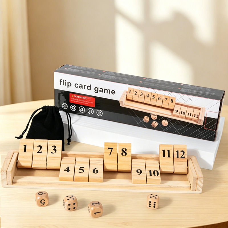 Juego de doble cara digital de cuatro lados Flip juego de ajedrez para niños Juego de mesa entre padres e hijos bar fiesta bebiendo vino haciendo juguete de madera