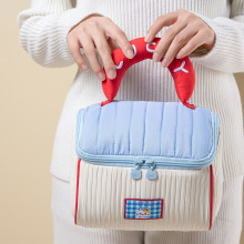 可爱房子化妆包大容量小屋洗漱包便携手提收纳包云朵感卡通收纳袋