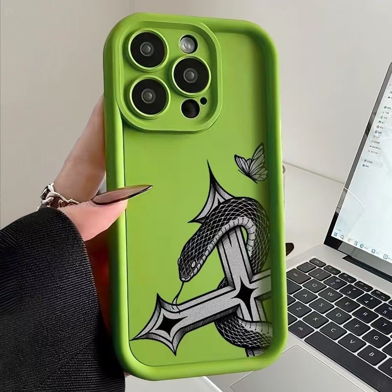 Nueva serpiente para iphone16pro funda para teléfono móvil Apple 15 anti-caída 14 cruz 13promax Europa y América 12x
