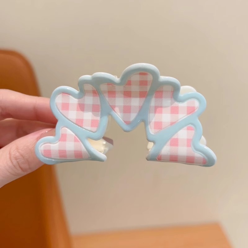 Niños super inmortal rosa cuadrado brocas de flores chicas dulces rascar la cabeza trasera brocas de pescado medio toque tarjeta de cabello