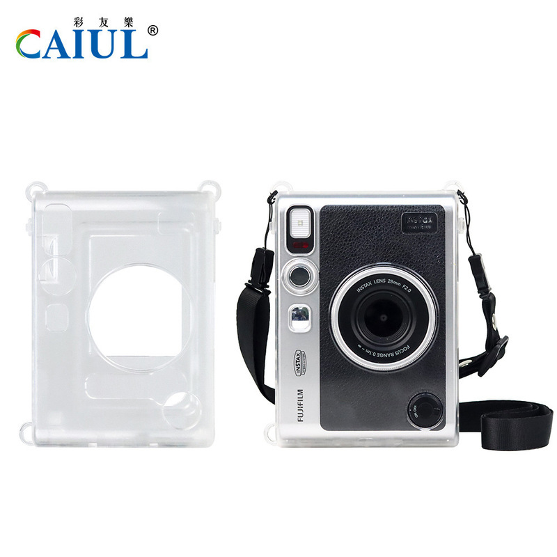 Suitable for Polaroid Instax Minievo Transparent Protective Case, Pc Crystal Case, Storage Protective Cover, Anti-Scratch with Strap