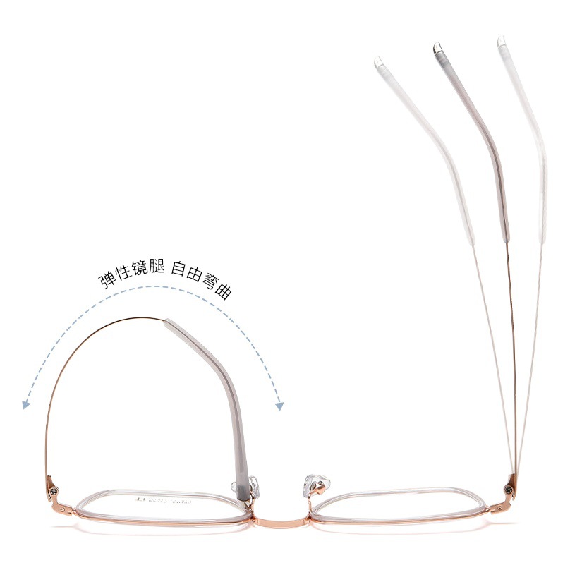 Nueva placa gafas lisas de moda de las mujeres gafas de miopía cuadrados marco hombres r2325 Kick-off diseño gafas de titanio puro marco