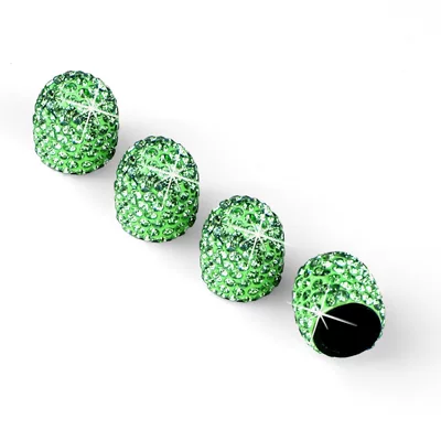 valve | Tire Caps for Women - light-green-diamond-1-set-of-4
