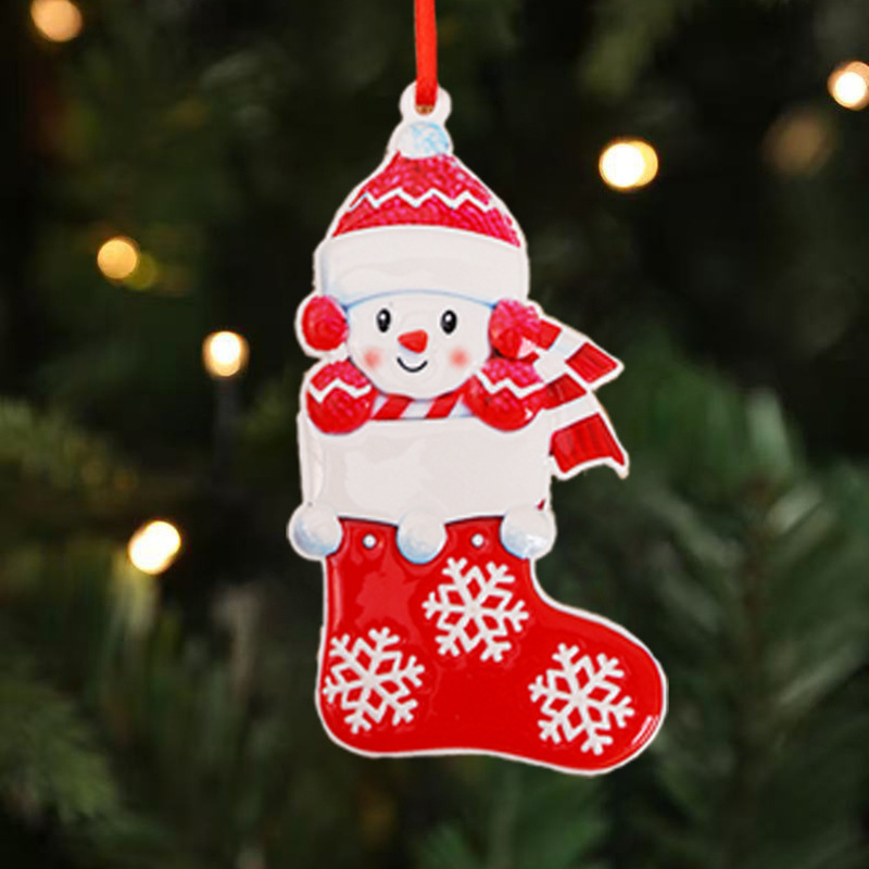 2022年アルファベットdiyクリスマスペンダントサンタクロースクロスボーダー樹脂マスク雪だるまクリスマスツリーペンダント|undefined