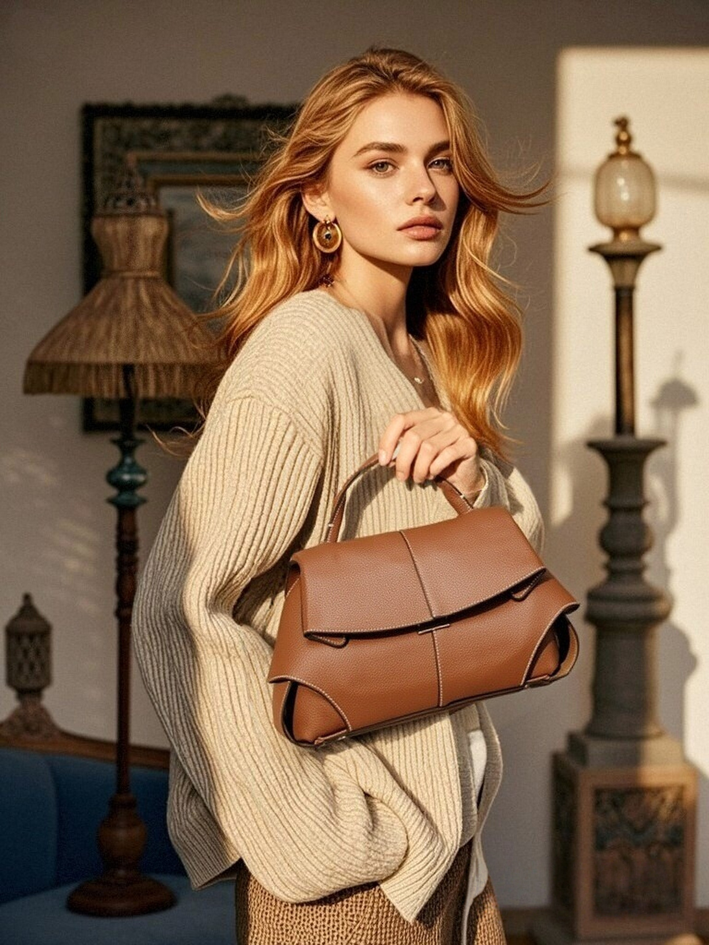 Borsa a tracolla elegante in pelle da donna, borsa a spalla_voghion.com