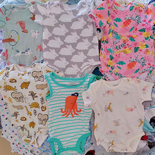 baby rompers婴儿卡特连体衣宝宝短袖包屁衣外贸衣服直播童装批发