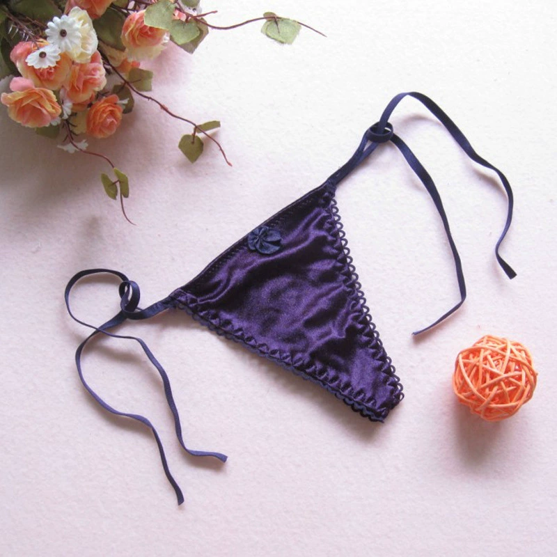 Женское бикини thong T-образной спинкой, эластичная лента по бокам, простой сексуальный размер один (много цветов)