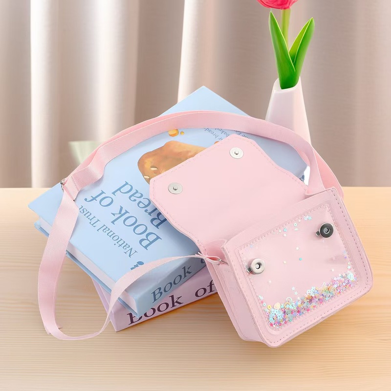 子供の小銭入れバッグ子供の楽しいかわいい小さな花パールハンドバッグ子供のキャンパスカード食事カード小銭入れ卸売|undefined