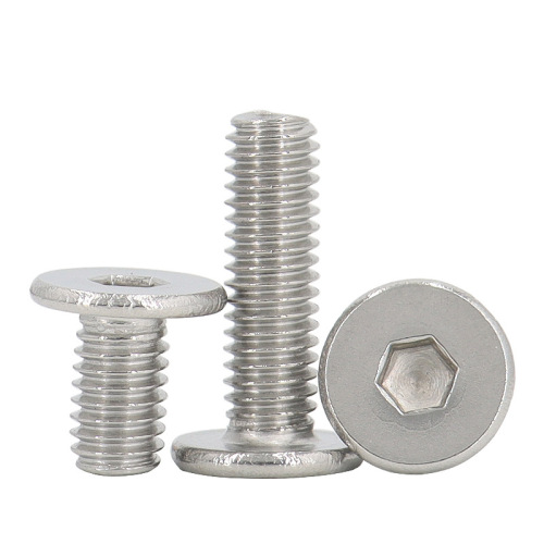 304 stainless steel thin flat head hexagonal machine screws CM hexagonal machine screws non-magnetic screws M2-M12