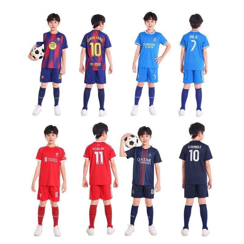 2526 New Season Kidsren's Football Uniform Suit No. 7 Ronaldo Kindergarten Primary School Student Jersey Group Purchase Training Team Uniform