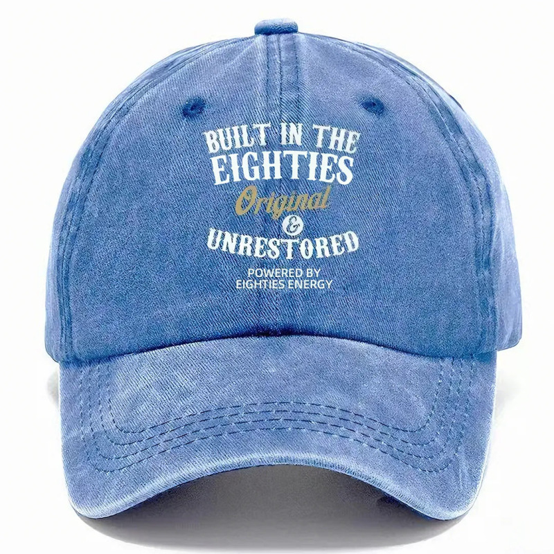 Amazon's New Hat with Different Printed Logos in Small Print from the 80S, Washed Vintage Baseball Cap with Sun Protection Amazon's New Hat with Different Printed Logos in Small Print from the 80S, Washed Vintage Baseball Cap with Sun Protection