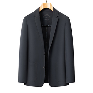 Men's Light Luxury Summer Single Suit New Cool, Light and Traceless Laminated Houndstooth Light Luxury Business Suit Slim Fit