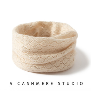 Wholesale Cashmere Neck Warmer for Women, Fashionable Hollow Jacquard Neck Scarf, Warm Neck Protection Scarf, Solid Color Versatile Neck Warmer