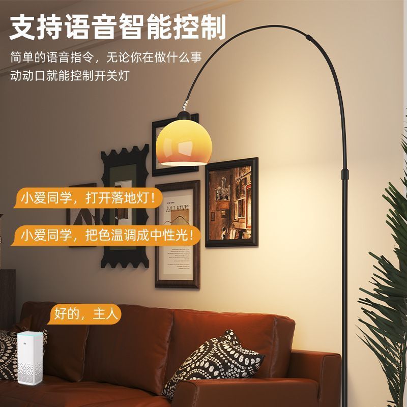 アートフィッシングフロアランプリビングルーム雰囲気ランプ10m²-15m²シンプルなカラーマッチングLED光源調光可能|undefined