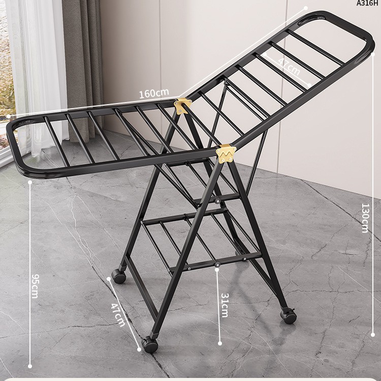 Percha de secado plegable para piso doméstico dormitorio balcón percha de secado para bebés interiores colgante de secado frío colcha de secado artefacto mágico image 16