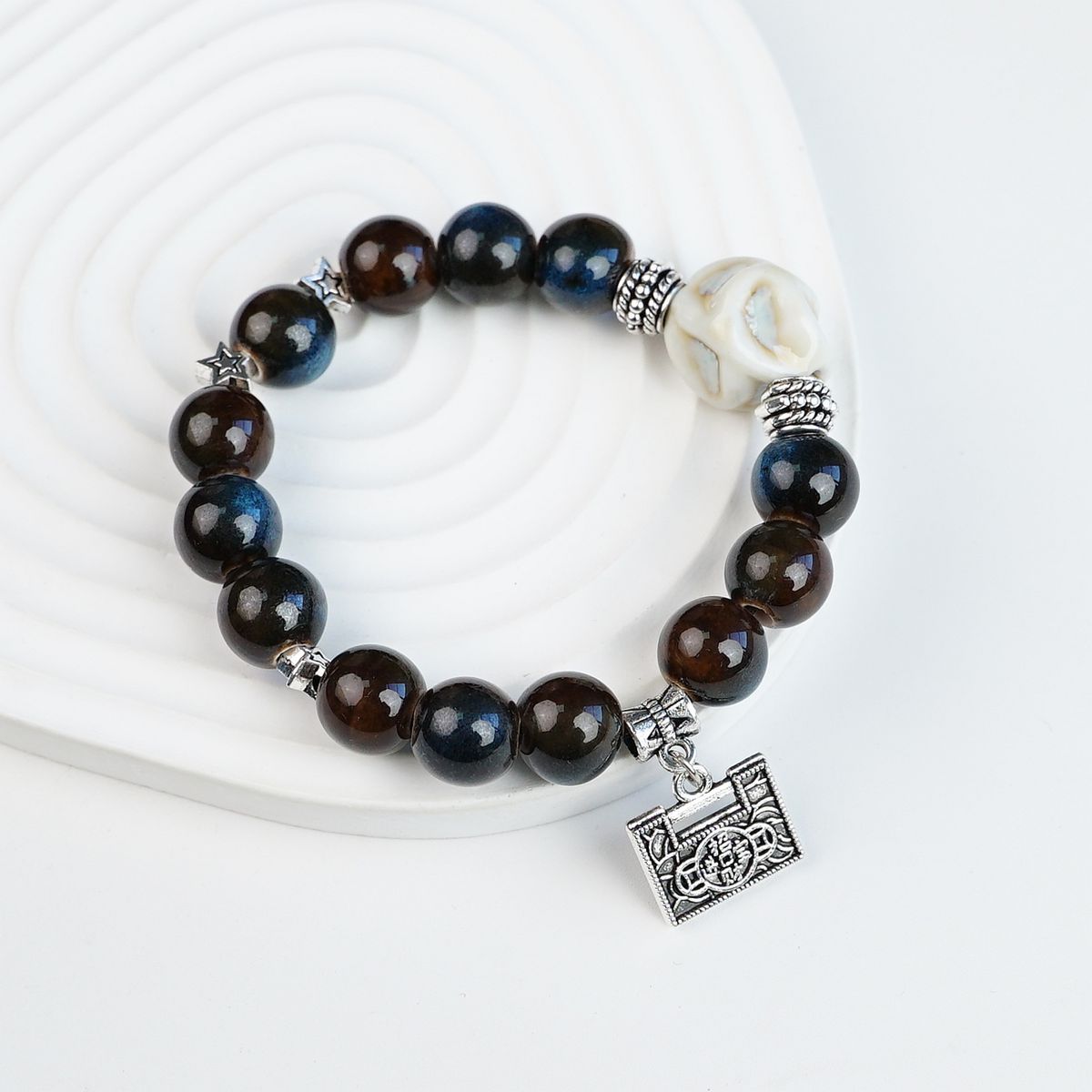 卸売景徳鎮セラミックブレスレット、色あせしない、女性のハイエンドの新しい中国風の多用途の国民風のジュエリーブレスレット