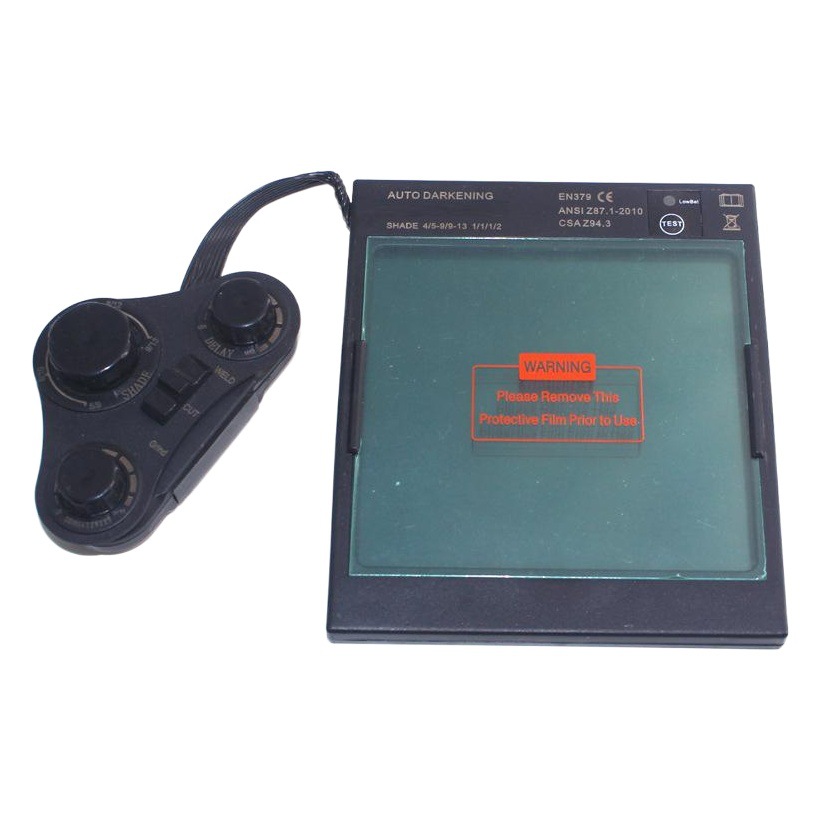Gran ventana 4 sensores ajuste externo 5-13 solar luz automática cambiante tapa de soldadura pantalla grande máscara casco image 1