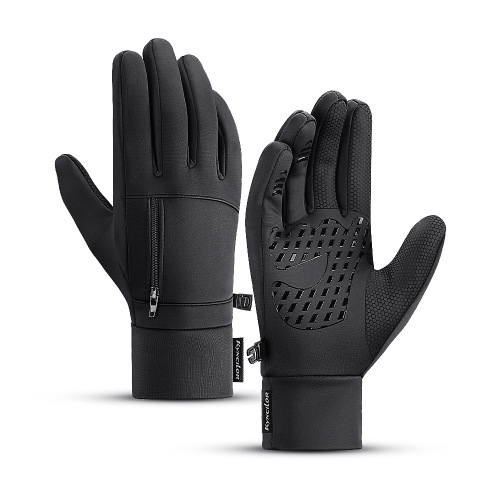 Outdoor sports autumn and winter men's and women's non-slip warm touch screen windproof and water-repellent bicycle riding gloves wholesale