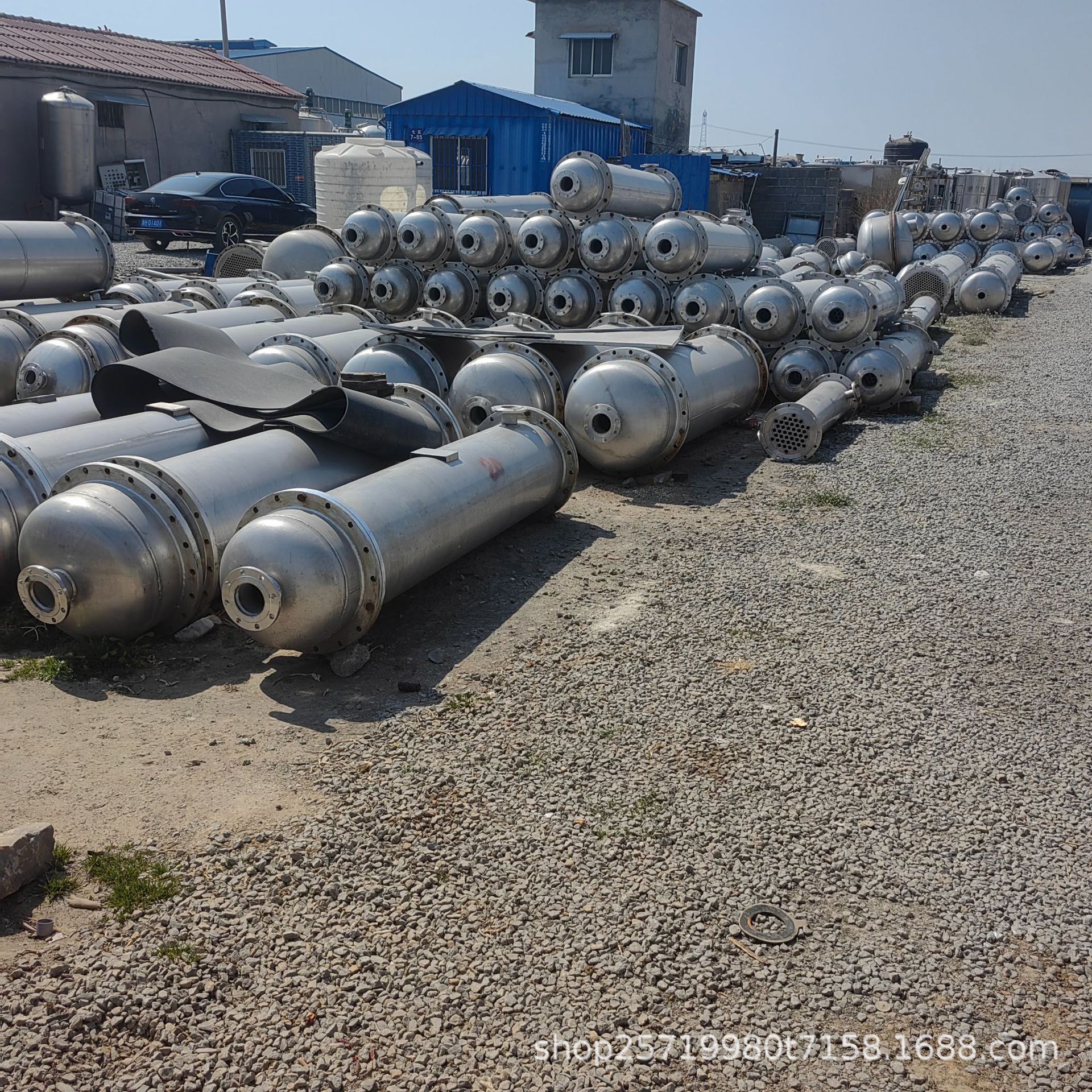 40平方蒸发式循环换热器 无缝管式换热器304不锈钢列管式冷凝器