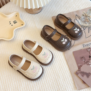 Girls Small Leather Shoes 2025 New Spring and Autumn Soft Sole Children's Shallow Mouth Shoes Little Girls Treasure Princess Shoes
