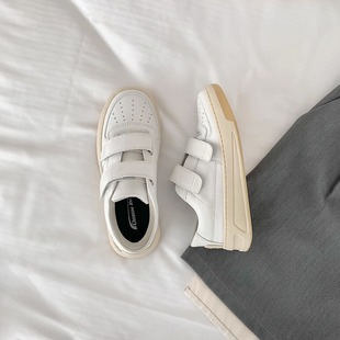 [sheii Su Yinyin] Upgraded Version Attacks ~ Velcro Thick Sole Elevated Leisure Sports White Shoes Women's Board Shoes