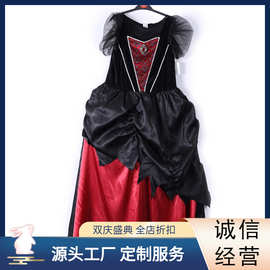成人黑色女巫吸血鬼套装服装 万圣节服装 舞台表演派对服装