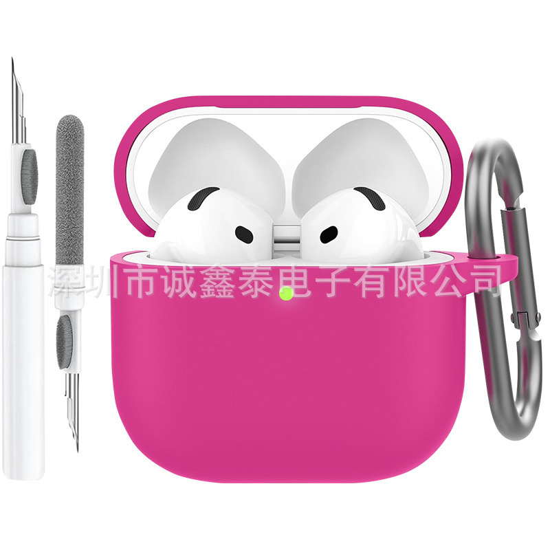 国境を越えた新製品はairpods4保護カバーアップルbluetoothイヤホンクリーニングペン4世代シリコン保護ケースを適用している|undefined