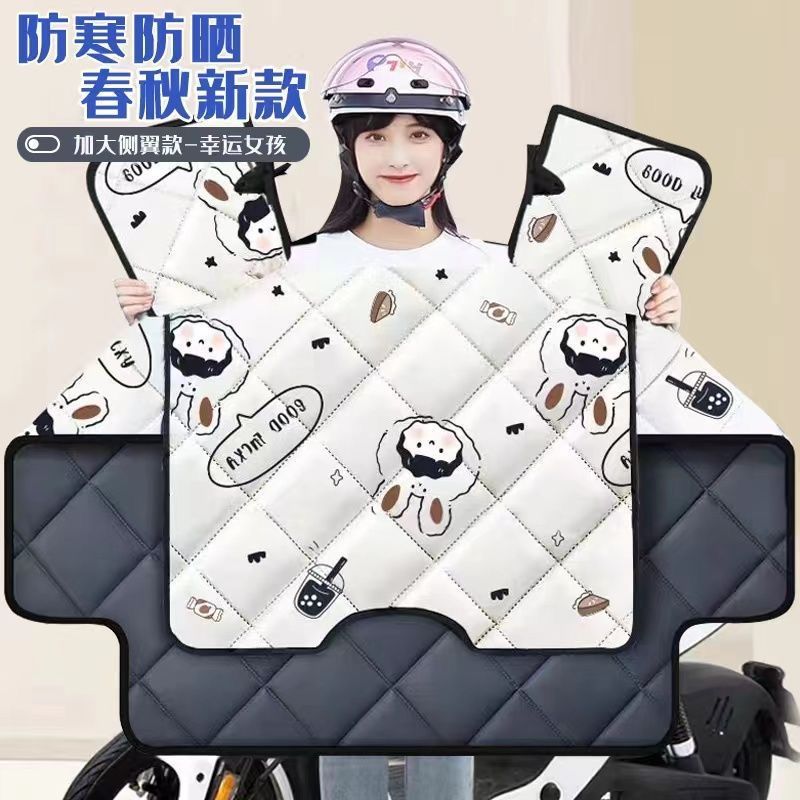 電動バイクの防風が厚くされた日焼け止め金の汎用両面防水小型電気自動車防風カバー春秋薄金|undefined