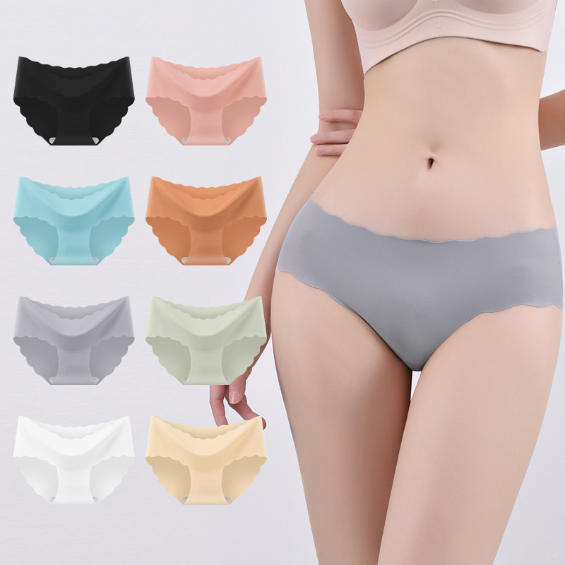Foreign trade sports yoga quick-drying ice silk seamless underwear women's waist breathable sexy ladies underwear wholesale cross-border