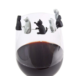 С؈�Ʊ���ӛ meow wine glass markers С؈�Ʊ��R�e�������