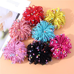 100-piece Decorative Cartoon Rubber Bands, Small Hair Ties for Little Girls and Toddlers—Cute Beaded Hairbands