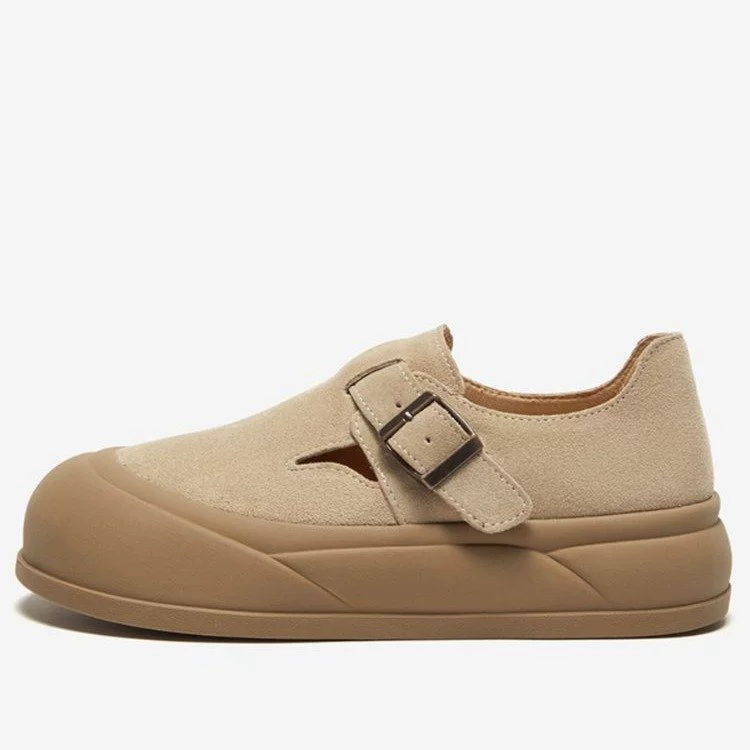 Женские туфли Birkenstock, осень 2024, новый британский стиль, ретро, из кожи, толстая подошва, 8658DCM4