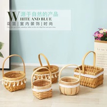 编织田园收纳置物鲜花假花婚庆家居装饰花篮伴手礼篮储物竹编