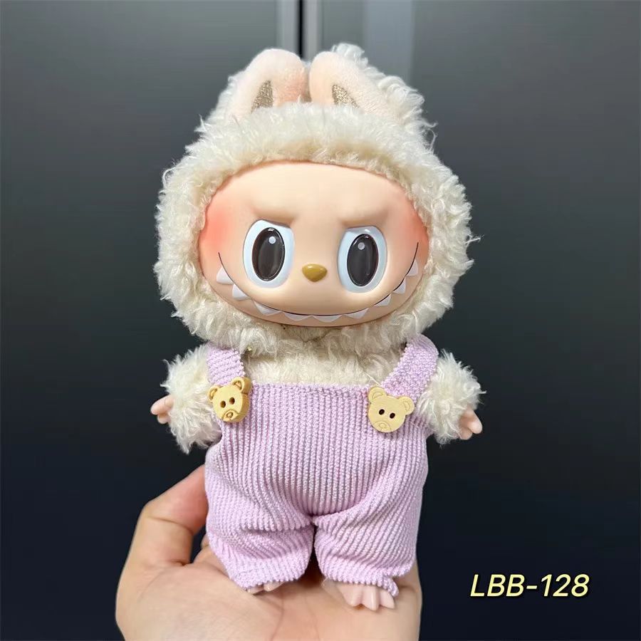 17 cm LABUBU una y dos generaciones de muñecas de polilla universal caja ciega fiesta pequeña falda de viento serie de accesorios de ropa de bebé