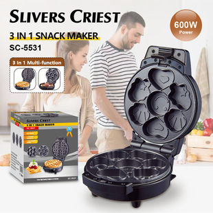 New Waffle Breakfast Machine for Export 3in1 Belgian Waffle Machine