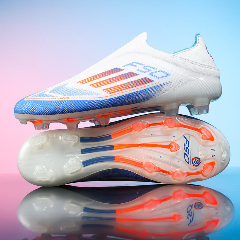Tenis de Fútbol de Entrenamiento Infantiles TF AG Cuero Sintético y Suela de Caucho Transpirables para Terrenos Deportivos image 3