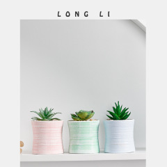 創意陶瓷多肉花盆辦公擺件家居多肉花盆批發花盆陶瓷綠植桌面盆栽