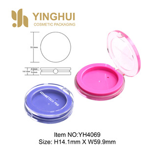 DIY Candy Design Round Powder Box Without Mirror Single Compartment Transparent Makeup Packaging Material