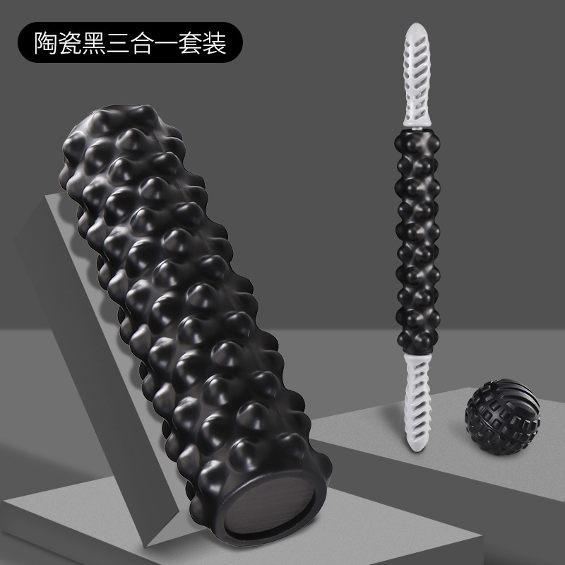 狼牙棒中実フィットネス器材泡軸筋肉リラックスマッサージローラー痩せ足神器langyaヨガ柱|undefined