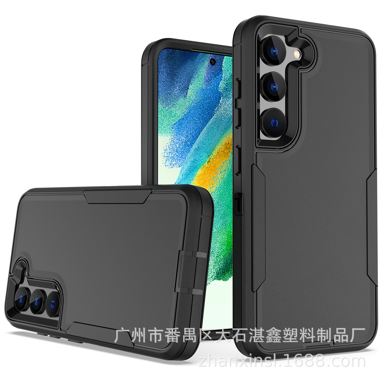 通勤者手机壳适用Samsung A14 5G二合一防摔壳 撞色搭配otter硬壳