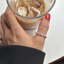 范智乔 韩版韩版925纯银圆珠戒指简约小红书INS时尚开口戒