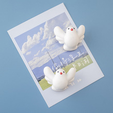 简约胖鸽子冰箱贴 可爱个性创意磁性贴3D立体和平鸽吸铁石强磁