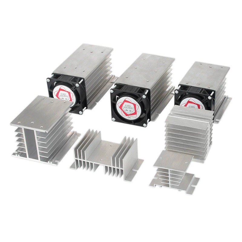 Однофазный твердотельный теплоотвод алюминиевый теплоотвод SSR промышленный трехфазный твердотельный радиатор модуль