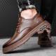 Men's Shoes, Business Casual Leather Shoes, High-End and Versatile Men's Boots, Comfortable and Fashionable Soft-Soled Low-Cut Casual Shoes for Men